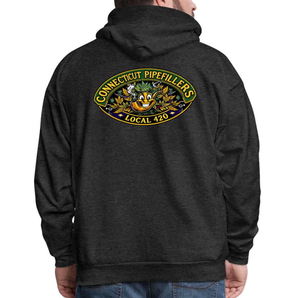CONNECTICUT PIPEFILLERD LOCAL 420 F/B DESIGN Men's Hoodie - charcoal grey