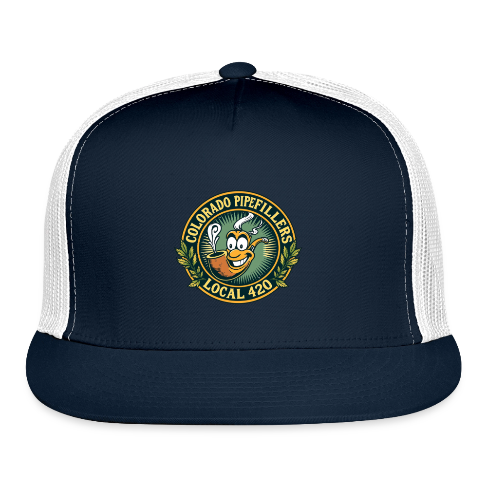 COLORADO PIPEFILLERS LOCAL 420 Trucker Hat - navy/white