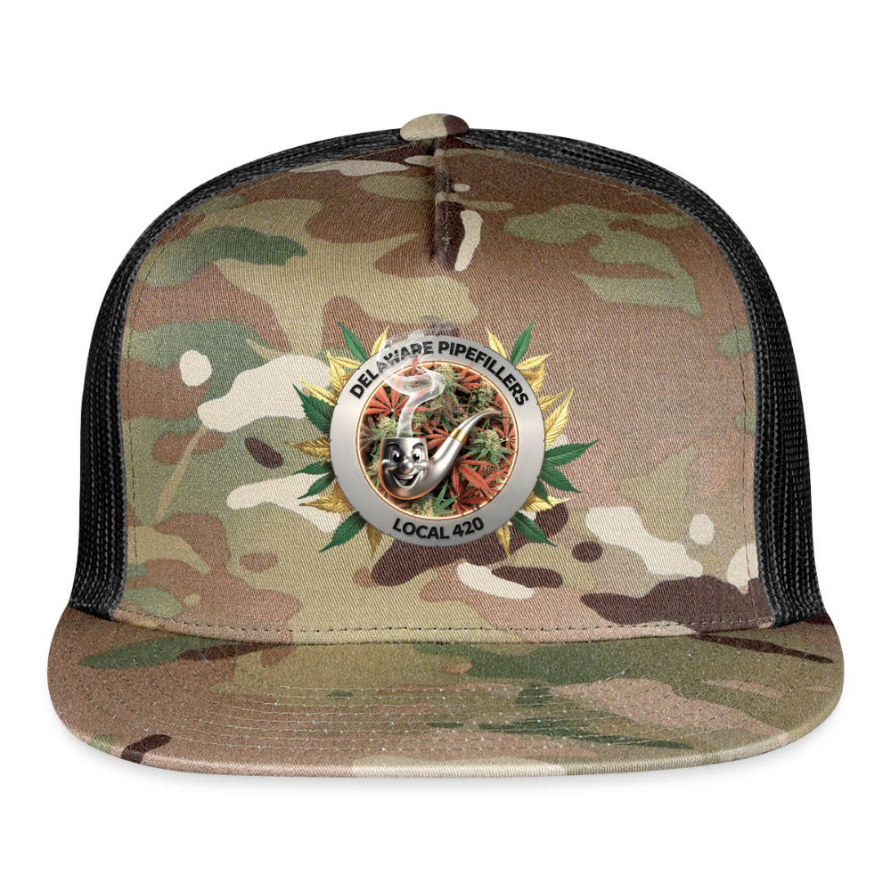 DELAWARE PIPEFILLERS LOCAL 420 CAMO Trucker Hat - MultiCam\black