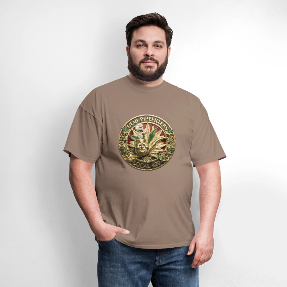 UTAH PIPEFILLERS LOCAL 420 Men's T-Shirt - safari