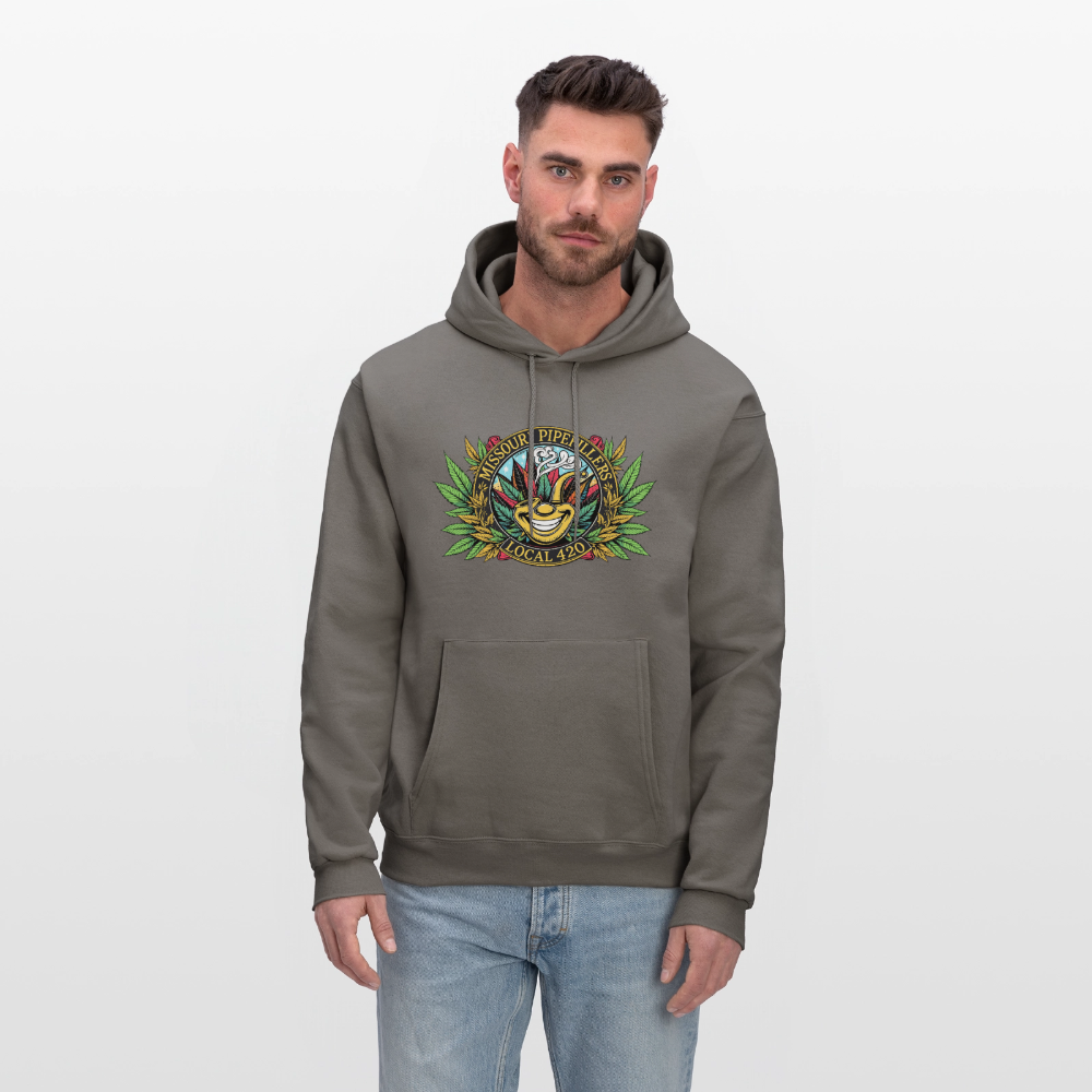 MISSOURI PIPEFILLERS LOCAL 420 Dog Bandana Men's Hoodie - asphalt gray