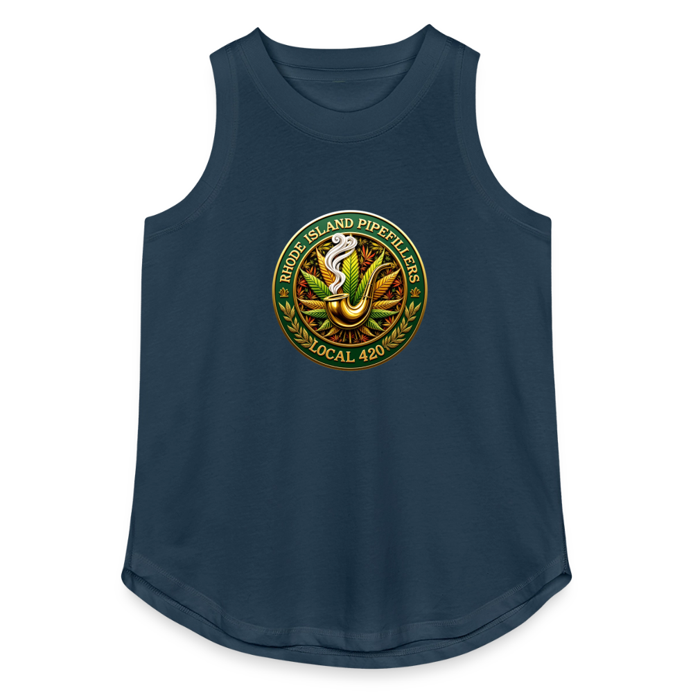 RHODE ISLAND PIPEFILLERS LOCAL 420 Women's Relaxed Tank Top - denim