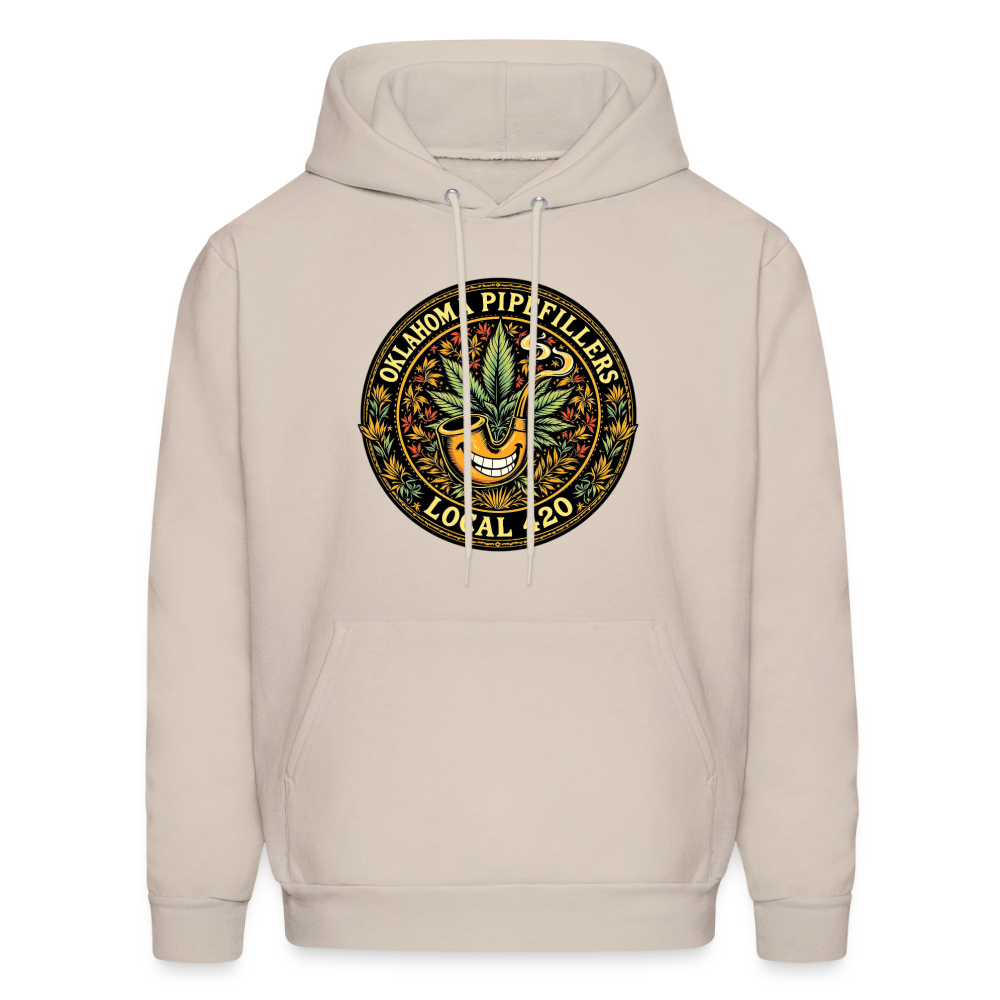OKLAHOMA PIPEFILLERS LOCAL 420  Men's Hoodie - Sand