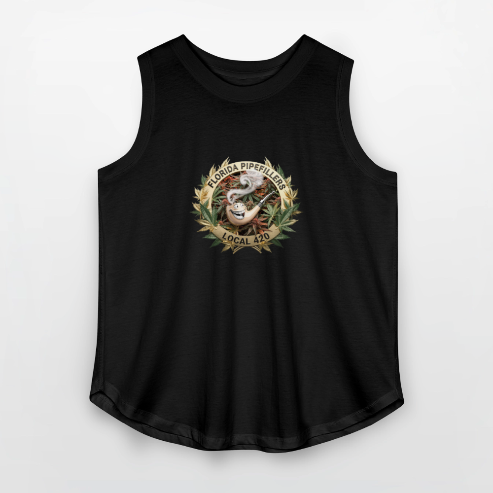 FLORIDA PIPEFILLERS LOCAL 420 Women's Curvy Relaxed Tank Top - black