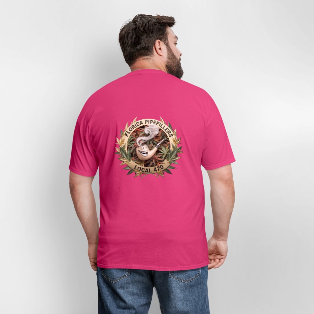 FLORIDA PIPEFILLERS LOCAL 420 F/B DESIGN Men's T-Shirt - fuchsia