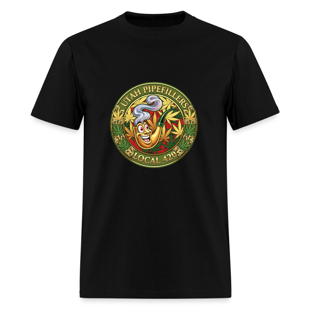 UTAH PIPEFILLERS LOCAL 420 F/B DESIGN Men's T-Shirt - black