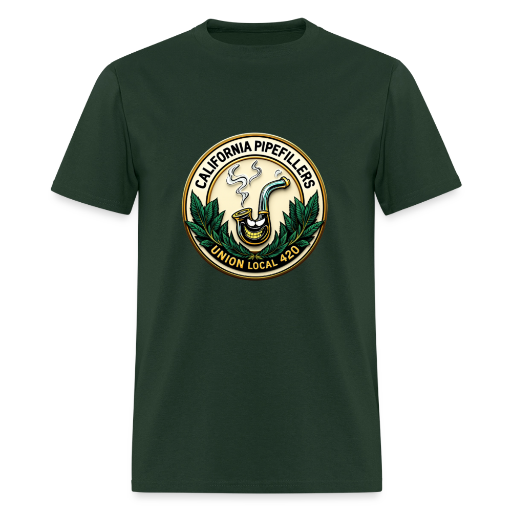 CALIFORNIA PIPEFILLERS UNION LOCAL 420 Men's T-Shirt - forest green