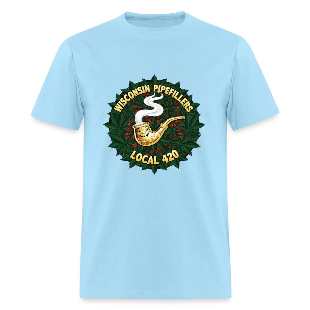 WISCONSIN PIPEFILLERS LOCAL 420 Men's T-Shirt - powder blue
