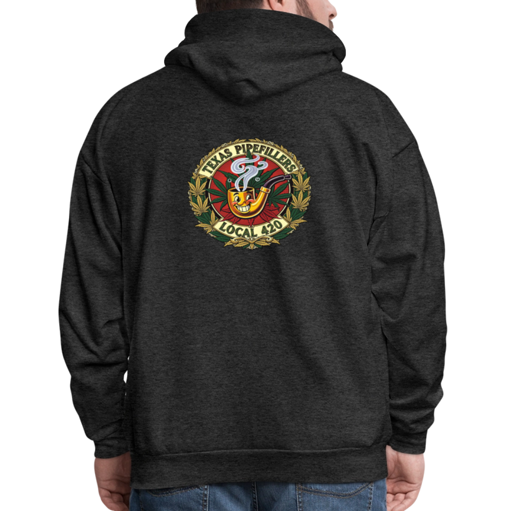 TEXAS PIPEFILLERS LOCAL 420 F.B DESIGN Men's Hoodie - charcoal grey