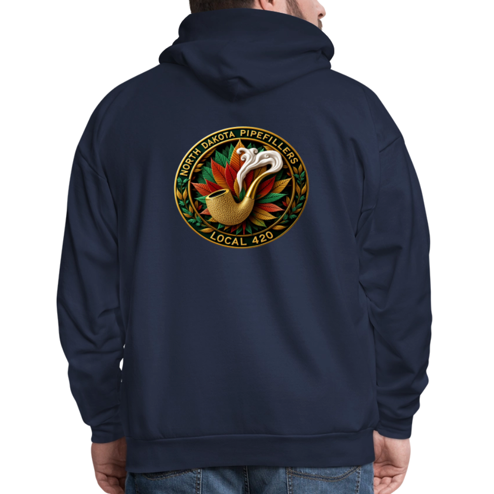 NORTH DAKOTA PIPEFILLERS LOCAL 420 F/B DESIGNS Men's Hoodie - navy
