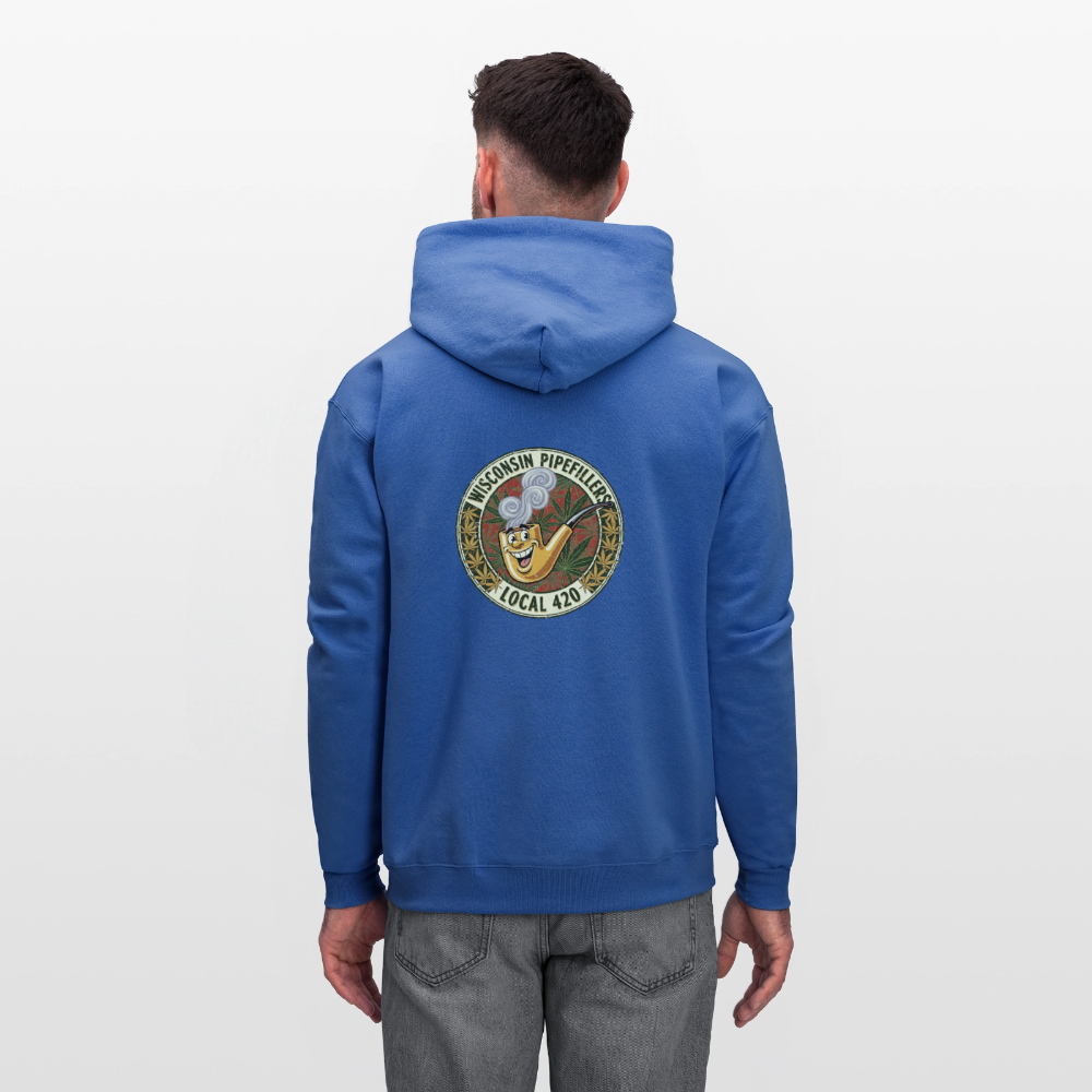 WISCONSIN PIPEFILLERS LOCL 420 F/B DESIGN Men's Hoodie - royal blue