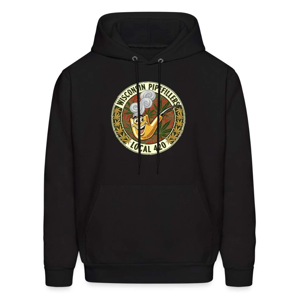 WISCONSIN PIPEFILLERS LOCL 420 F/B DESIGN Men's Hoodie - black