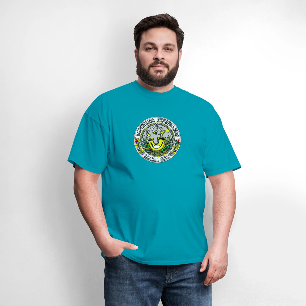 LOUISIANA PIPEFILLERS LOCAL 420 Men's T-Shirt - turquoise