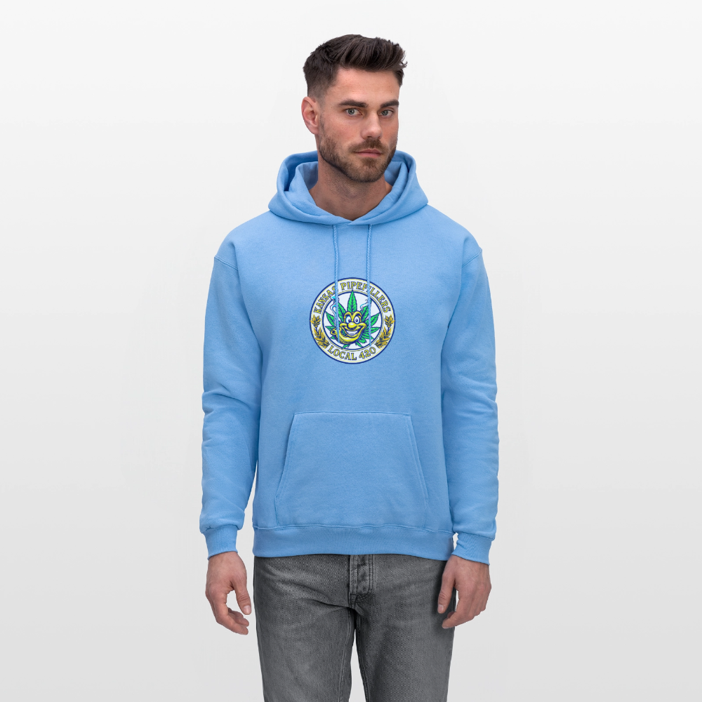 KANSAS PIPEFILLERS LOCAL 420 F/B DESIGNS Men's Hoodie - carolina blue