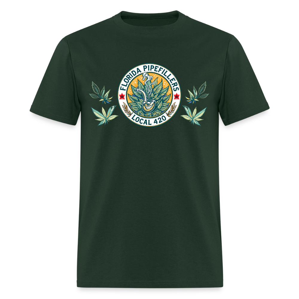 FLORIDA PIPEFILLERS LOCAL 420 F/B DESIGN Men's T-Shirt - forest green