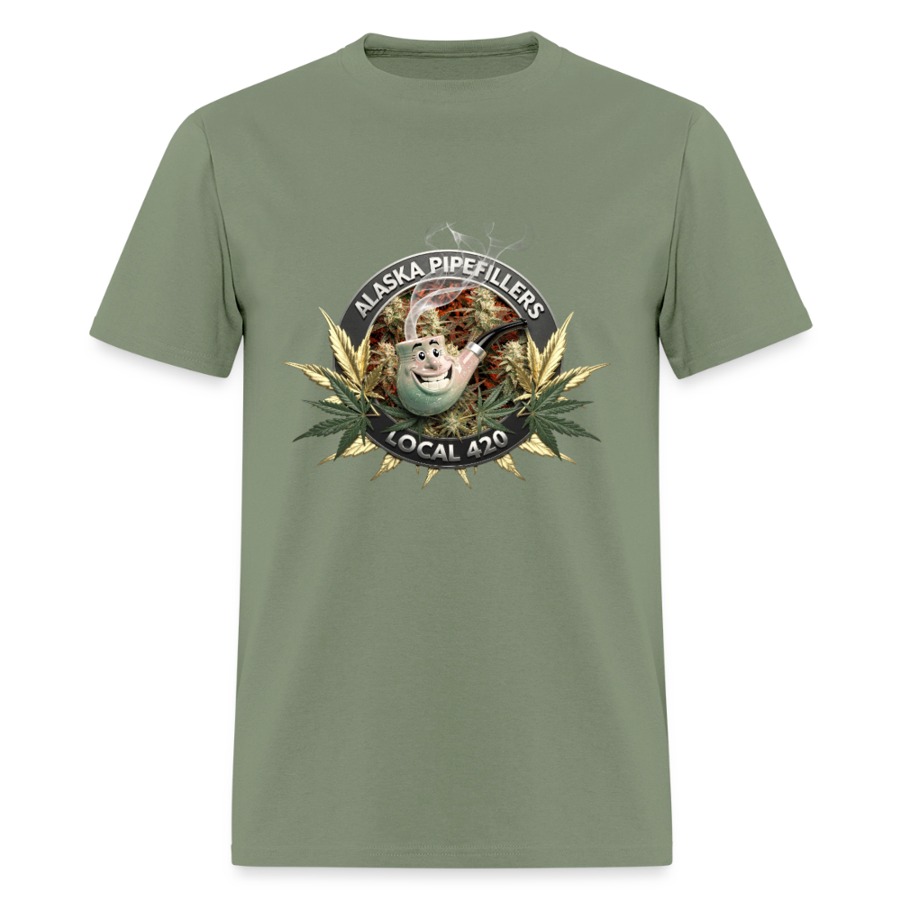 ALASKA PIPEFILLERS LOCAL 420 F/B DESIGN Men's T-Shirt - military green