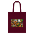 HERBIE HERBIVORE GURU GANJA GARB "GUMMIES" Tote Bag - burgundy