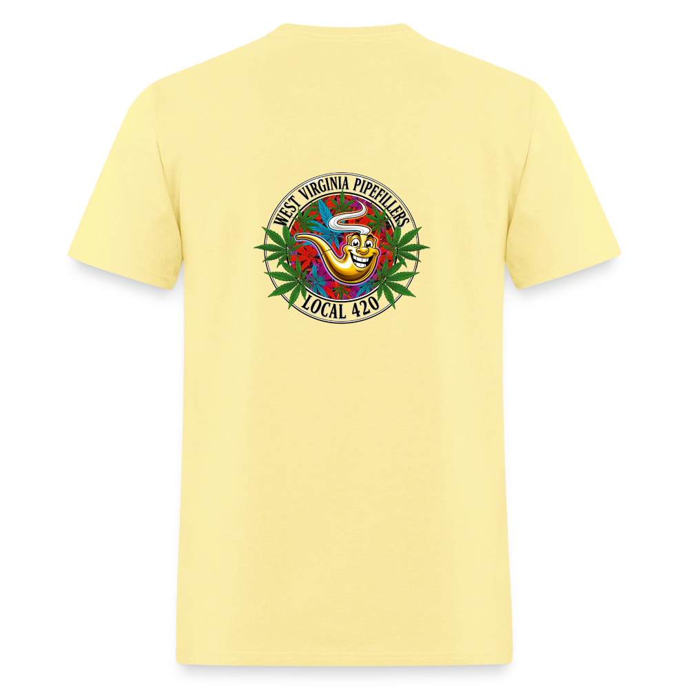 WEST VIRGINIA PIPEFILLERS LOCAL 420 F/B DESIGN Men's T-Shirt - cornsilk