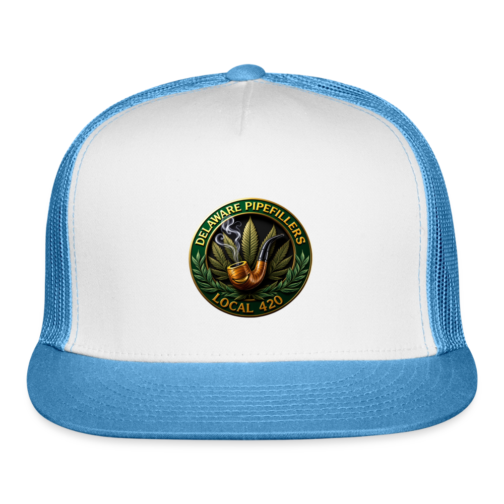 DELAWARE  PIPEFILLERS LOCAL 420 Trucker Hat - white/blue