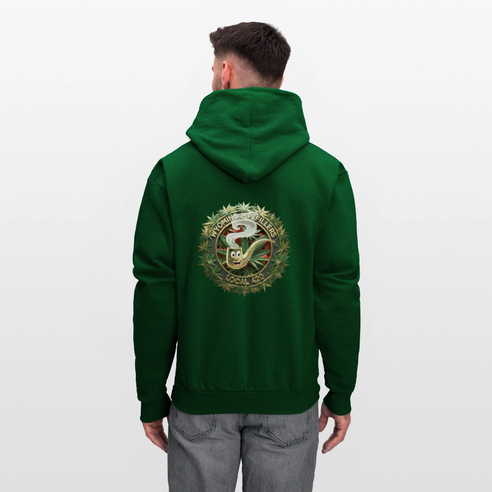 WYOMING PIPEFILLERS LOCAL 420 F/B DESIGN Men's Hoodie - forest green