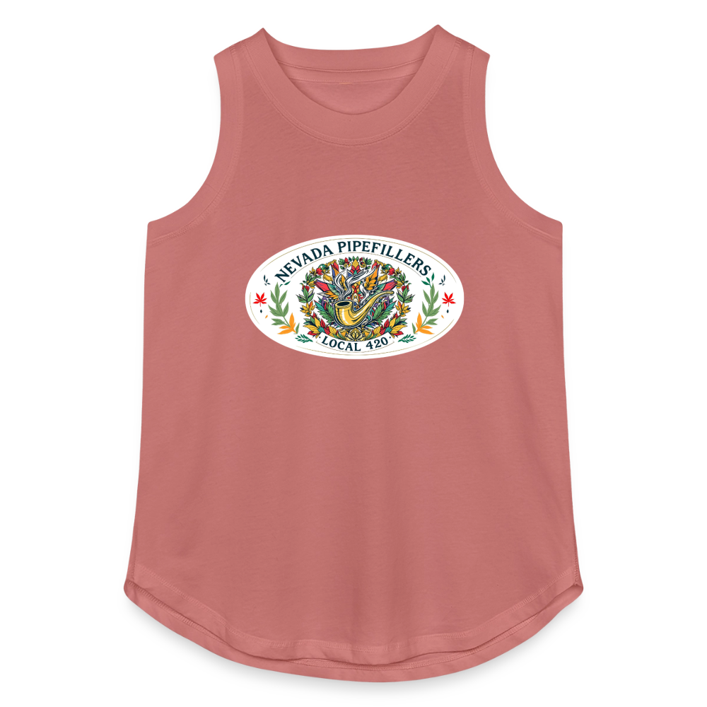 NEVADA PIPEFILLERS LOCAL 420 Women's Relaxed Tank Top - mauve