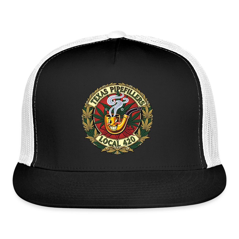 TEXAS PIPEFILLERS LOCAL 420 Trucker Hat - black/white