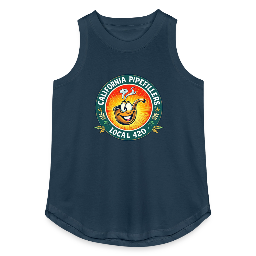 CALIFORNIA PIPEFILLERS LOCAL 420 Women's Relaxed Tank Top - denim
