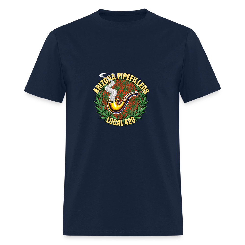 ARIZONA PIPEFILLERS LOCAL 420  F/B DESIGN Men's T-Shirt - navy