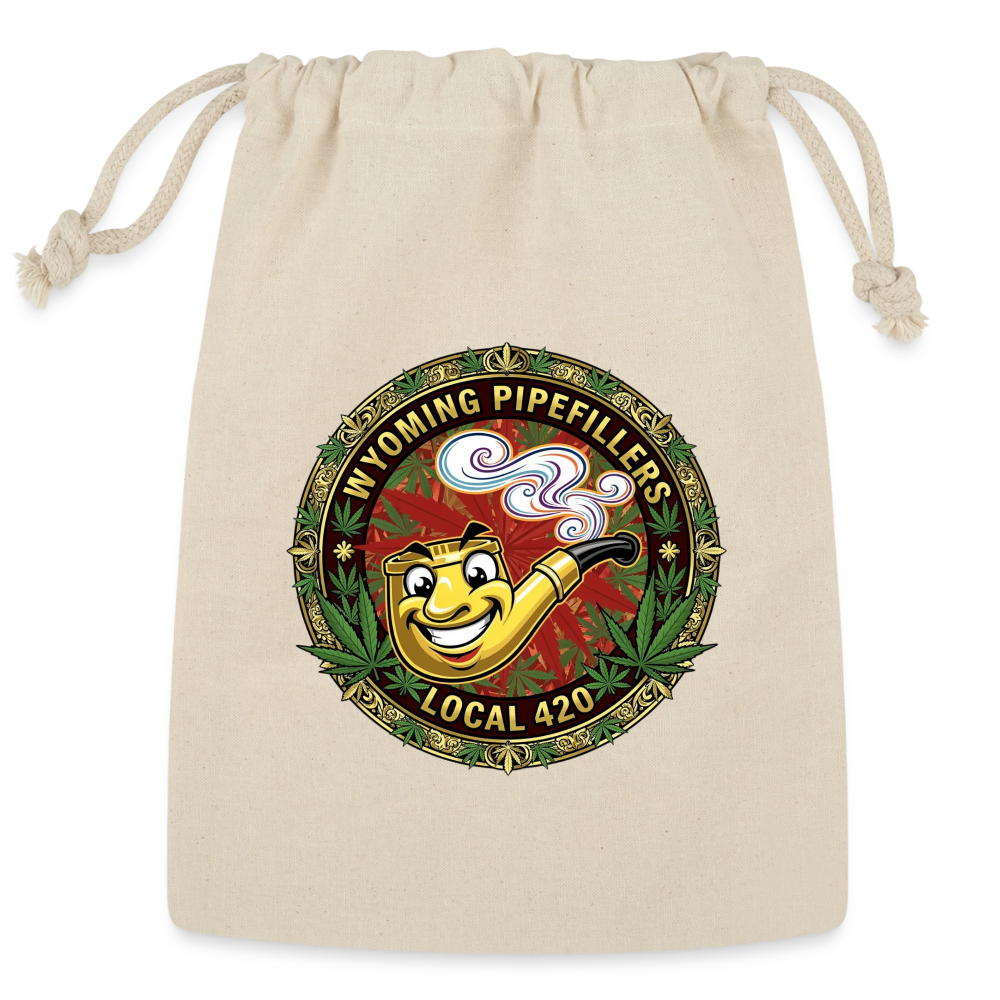 WYOMING PIPEFILLERS LOCAL 420 Reusable Gift Bag - Natural