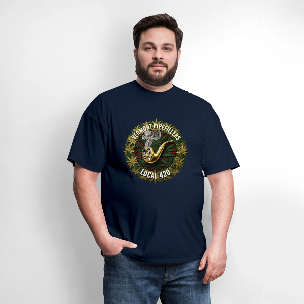 VERMONT PIPEFILLERS LOCAL 420 Men's T-Shirt - navy