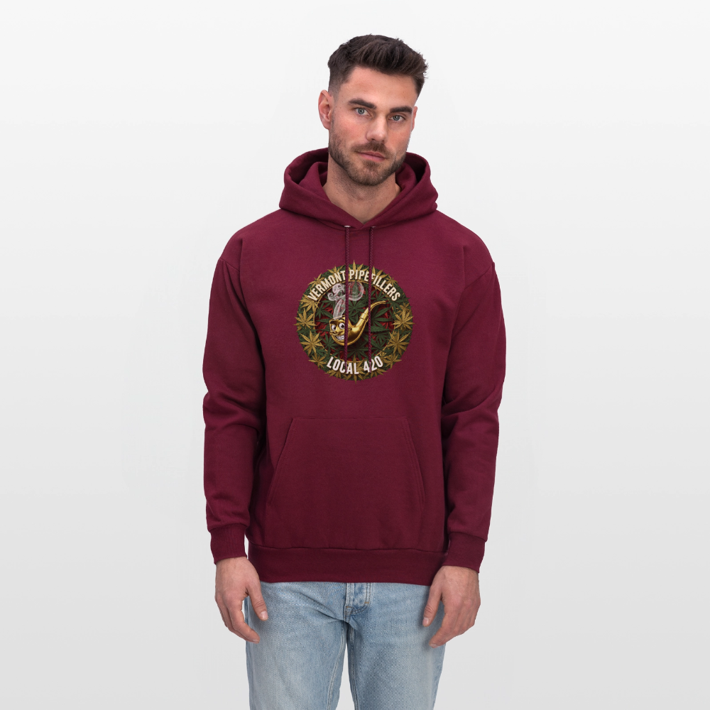 VERMONT PIPEFILLERS LOCAL 420 Men's Hoodie - burgundy