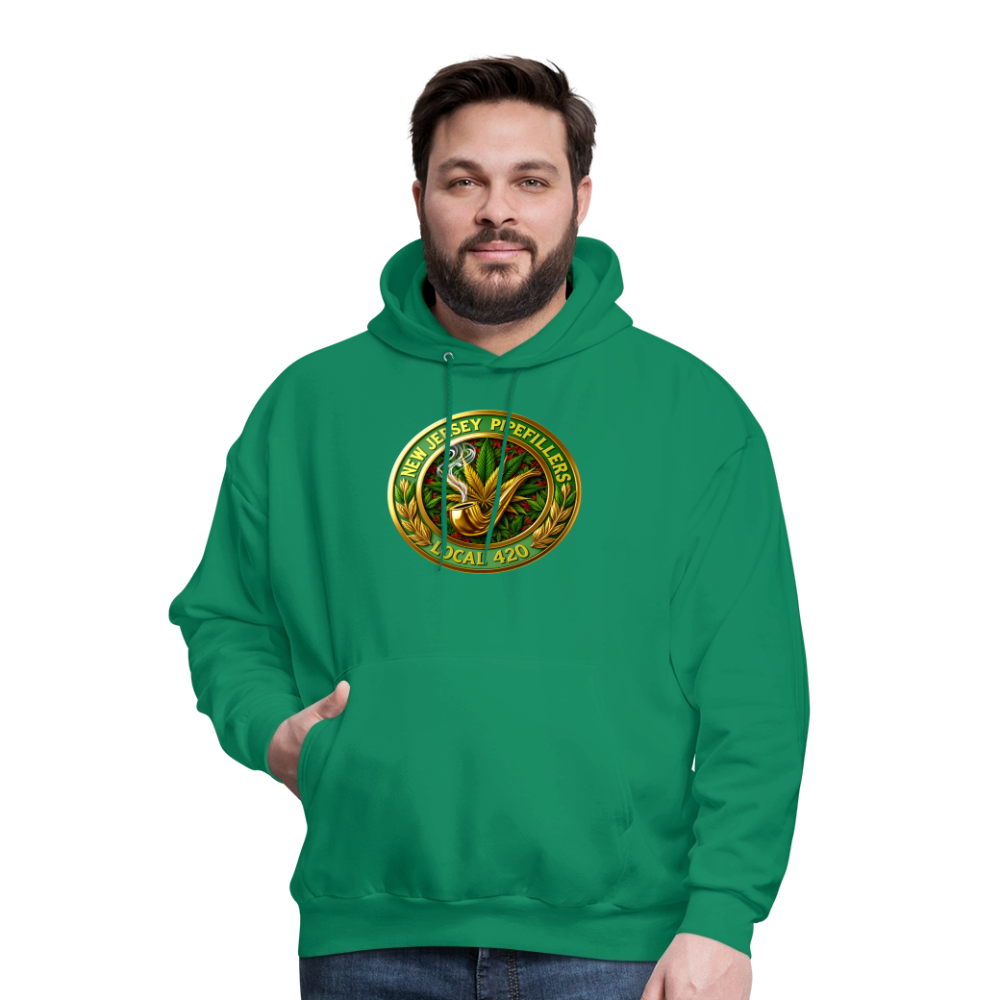 NEW JERSEY PIPEFILLERS LOCAL 420 Men's Hoodie - kelly green