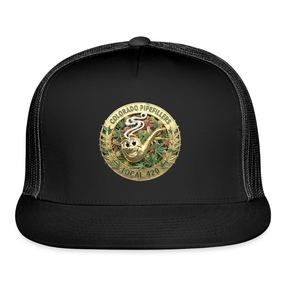 COLORADO PIPEFILLERS LOCAL 420 Trucker Hat - black/black