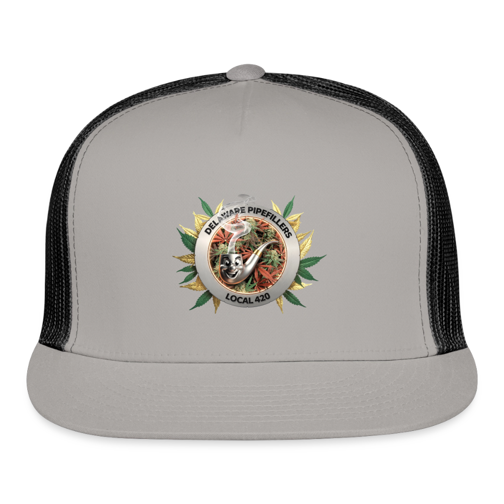 DELAWARE PIPEFILLERS LOCAL 420  Trucker Hat - gray/black