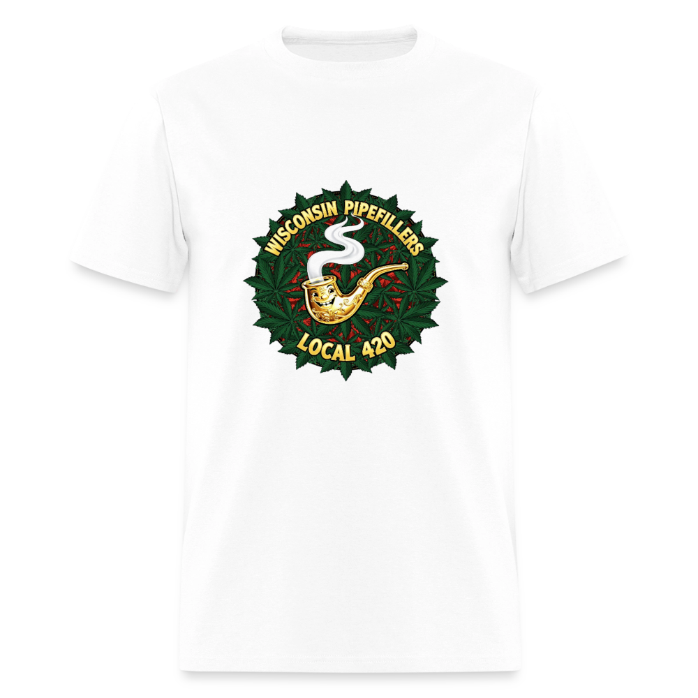 WISCONSIN PIPEFILLERS LOCAL 420 Men's T-Shirt - white