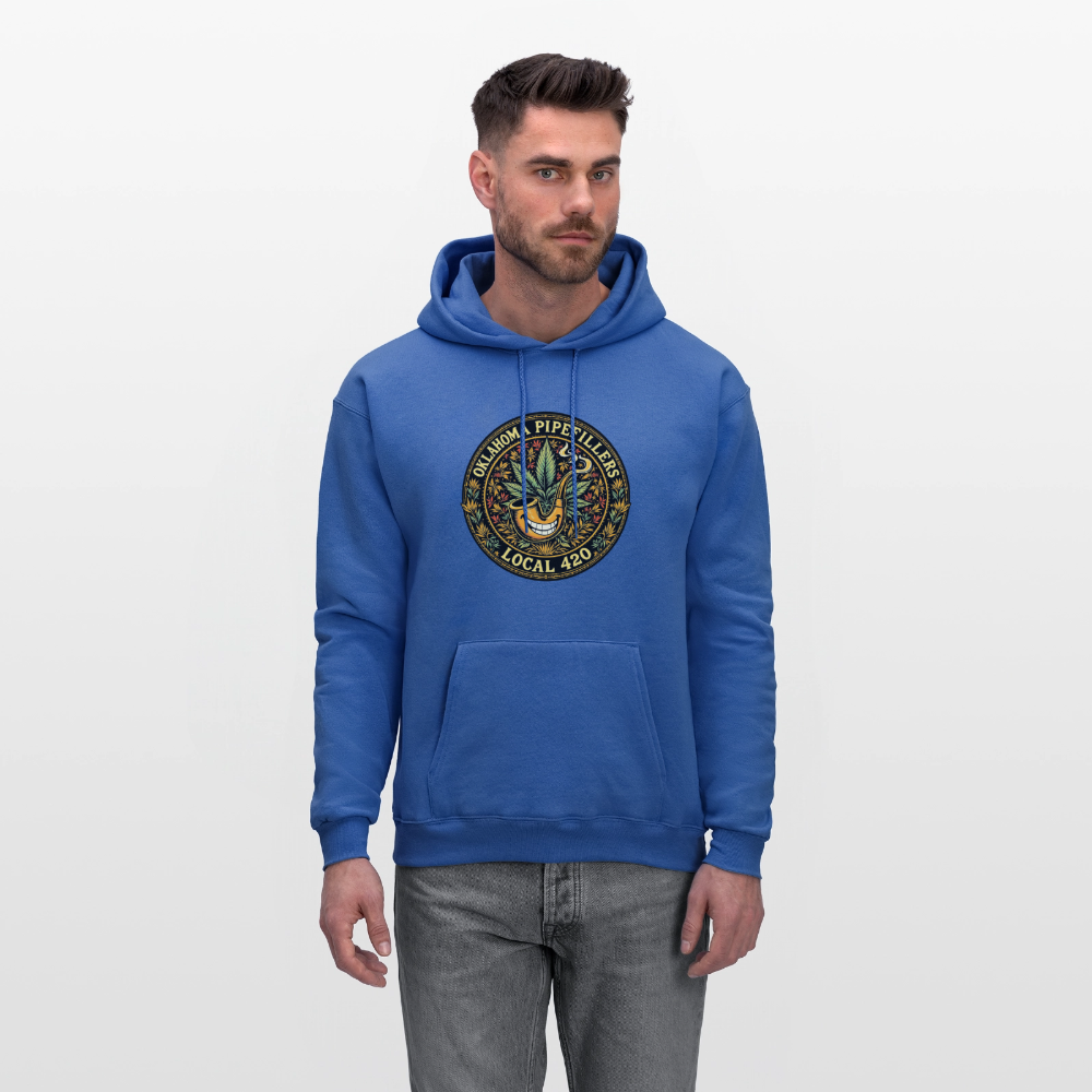 OKLAHOMA PIPEFILLERS LOCAL 420  F/B DESIGNS Men's Hoodie - royal blue