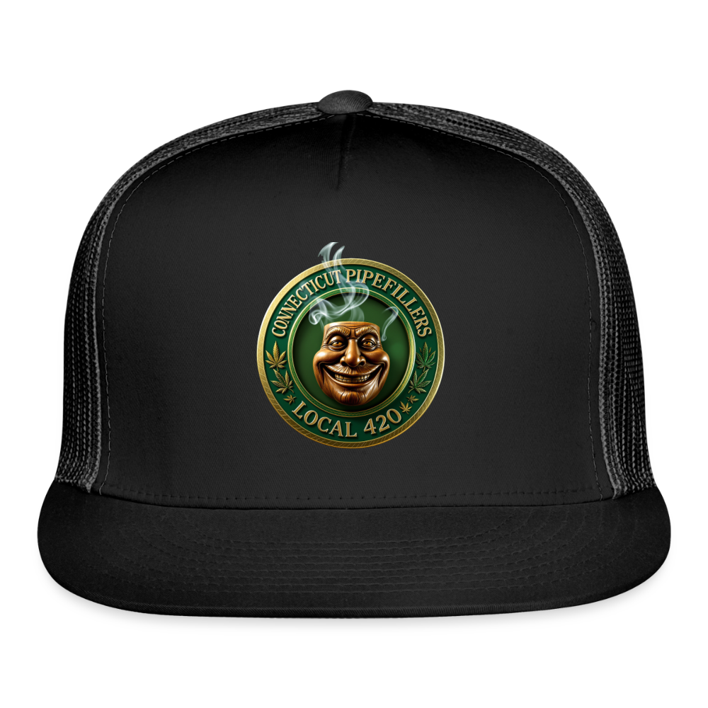 CONNECTICUT PIPEFILLERS LOCAL 420  Trucker Hat - black/black
