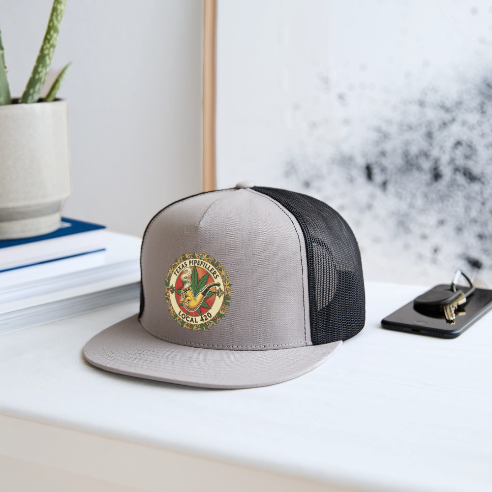 TEXAS PIPEFILLERS LOCAL 420 Trucker Hat - gray/black