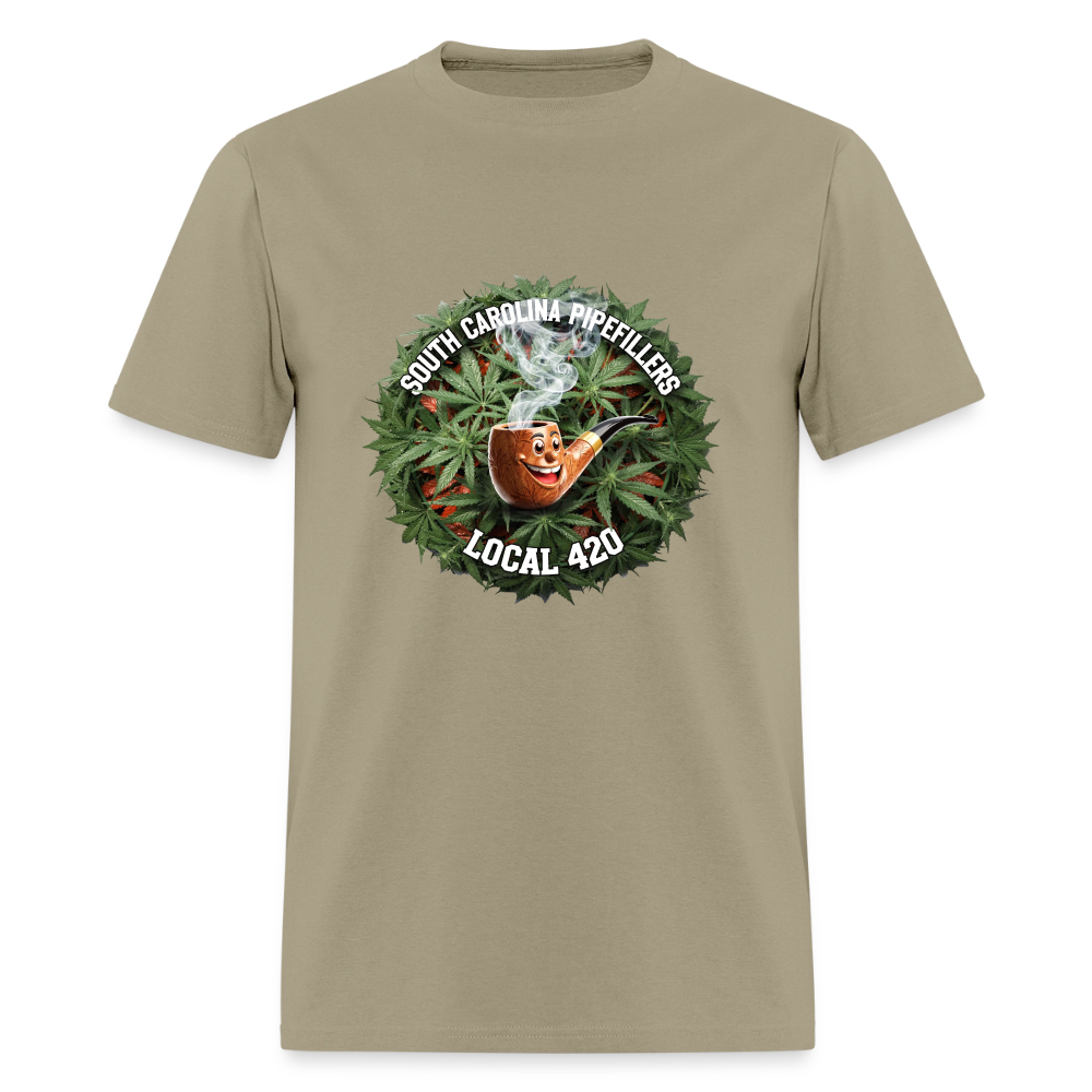 SOUTH CAROLINA PIPEFILLERS LOCAL 420 Men's T-Shirt - khaki