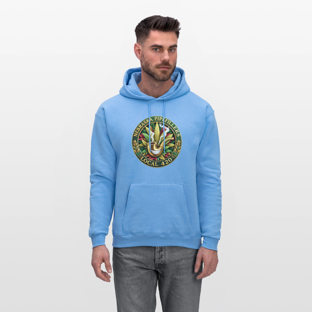 NEBRASKA PIPEFILLERS LOCAL 420 F/B DESIGNS Men's Hoodie - carolina blue