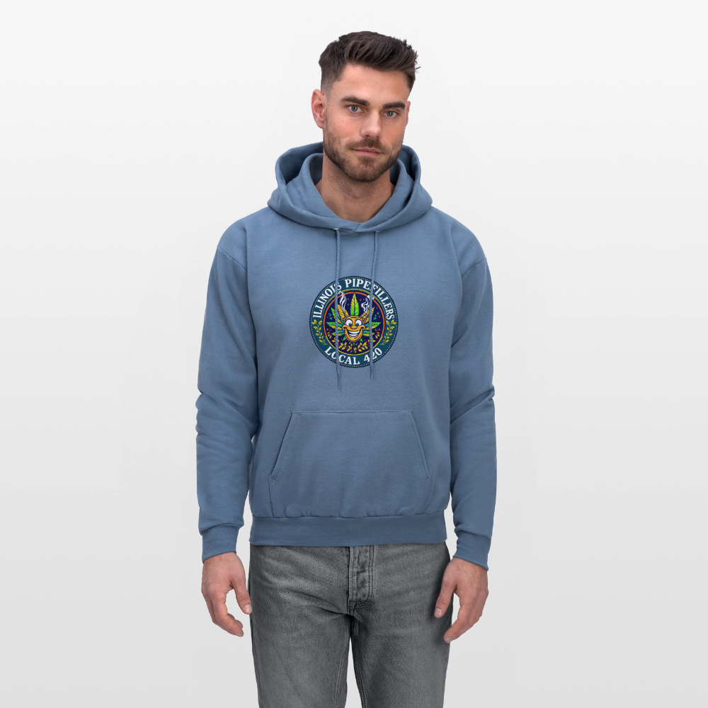 ILLINOIS PIPEFILLERS LOCAL 420 F/B DESIGN Men's Hoodie - denim blue