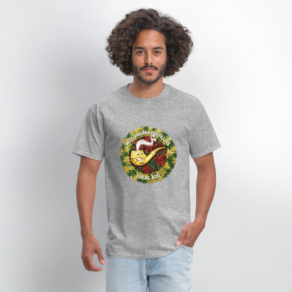 WEST VIRGINIA PIPIEFILLERS LOCAL 420 Men's T-Shirt - heather gray