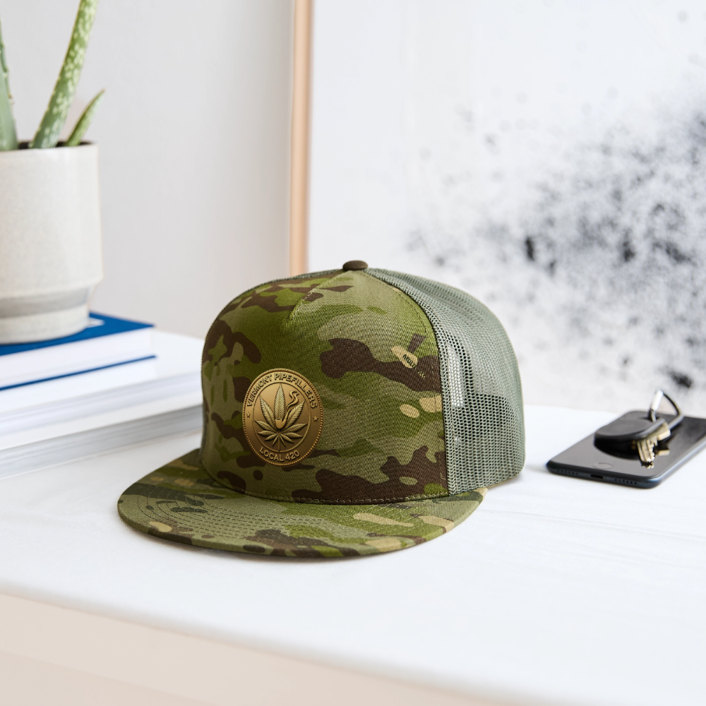 VERMONT PIPEFILLERS LOCAL 420 CAMO Trucker Hat - MultiCam\green
