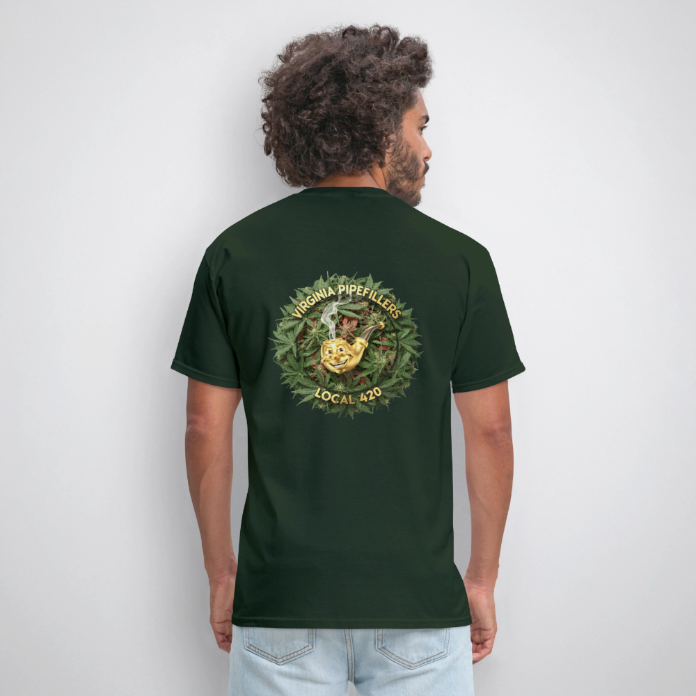 VIRGINIA PIPEFILLERS LOCAL 420 F/B DESIGN Men's T-Shirt - forest green