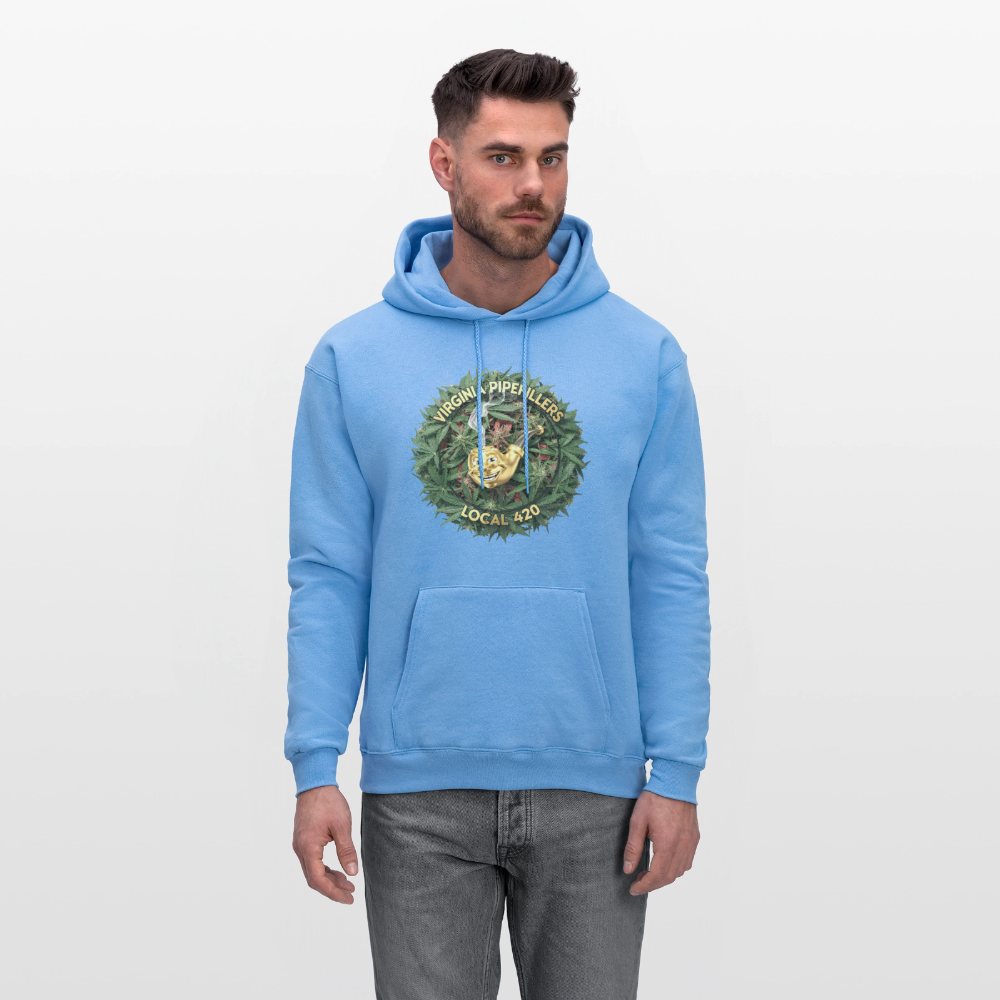 VIRGINIA PIPEFILLERS LOCAL 420 F/B DESIGN Men's  Hoodie - carolina blue