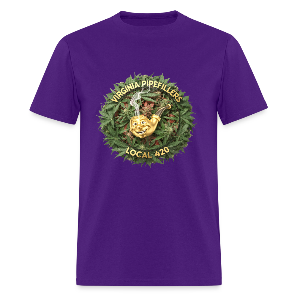 VIRGINIA PIPEFILLERS LOCAL 420 F/B DESIGN Men's T-Shirt - purple