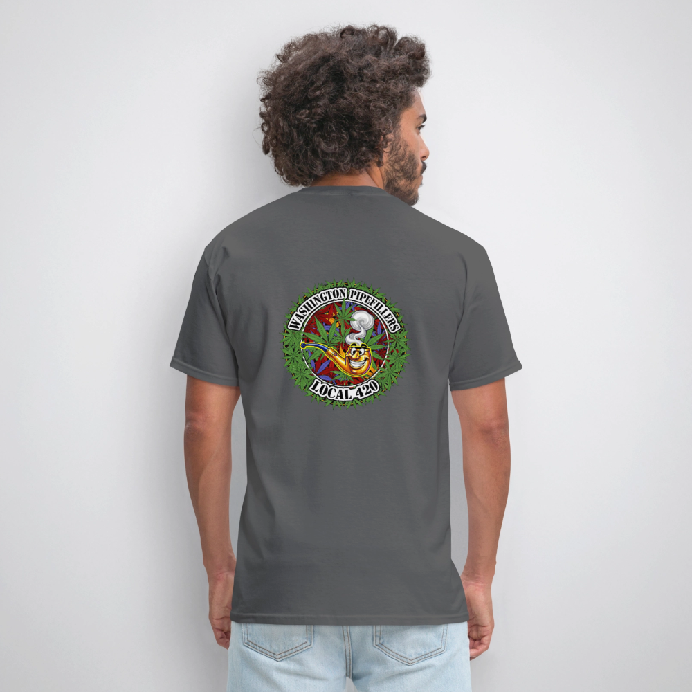 WASHINGTON PIPEFILLERS LOCAL 420 F/B DESIGN Men's T-Shirt - charcoal