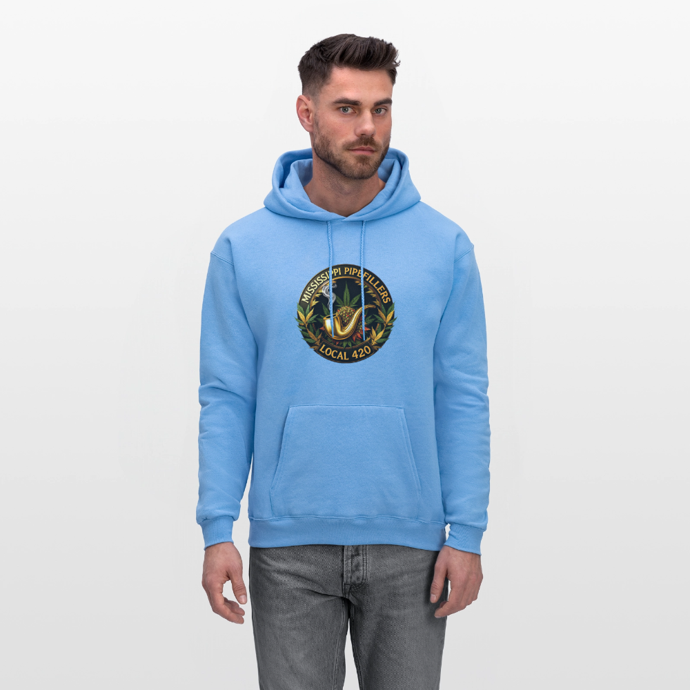 MISSISSIPPI PIPEFILLERS LOCAL 420 Men's Hoodie - carolina blue