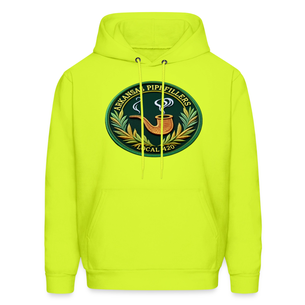 ARKANSAS PIPEFILLERS LOCAL 420  Men's T-Shirt - safety green