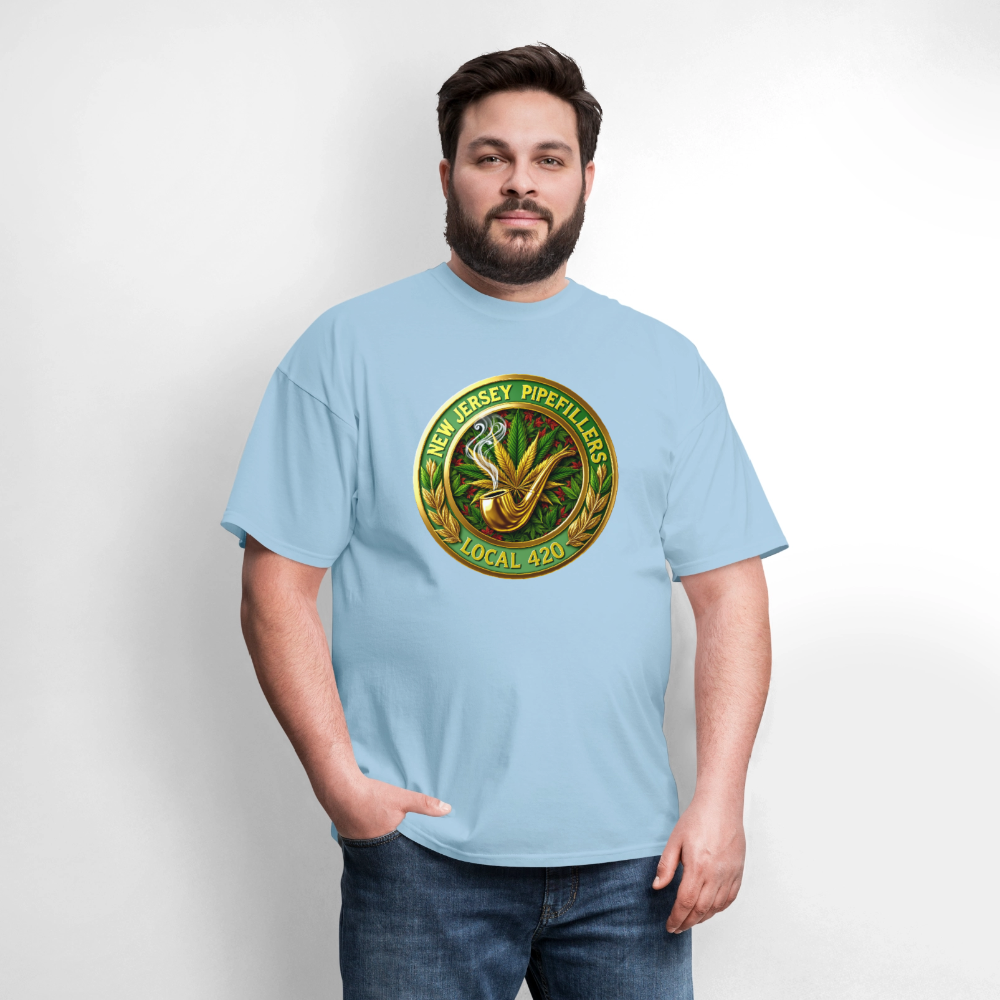 NEW JERSEY PIPEFILLERS LOCAL 420 Men's T-Shirt - powder blue